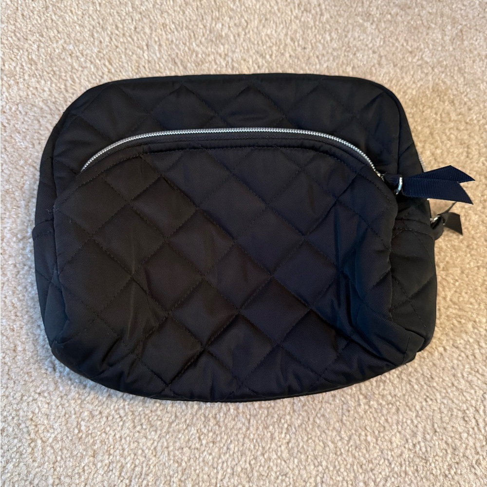 Vera Bradley Black Quilted Cosmetic Bag